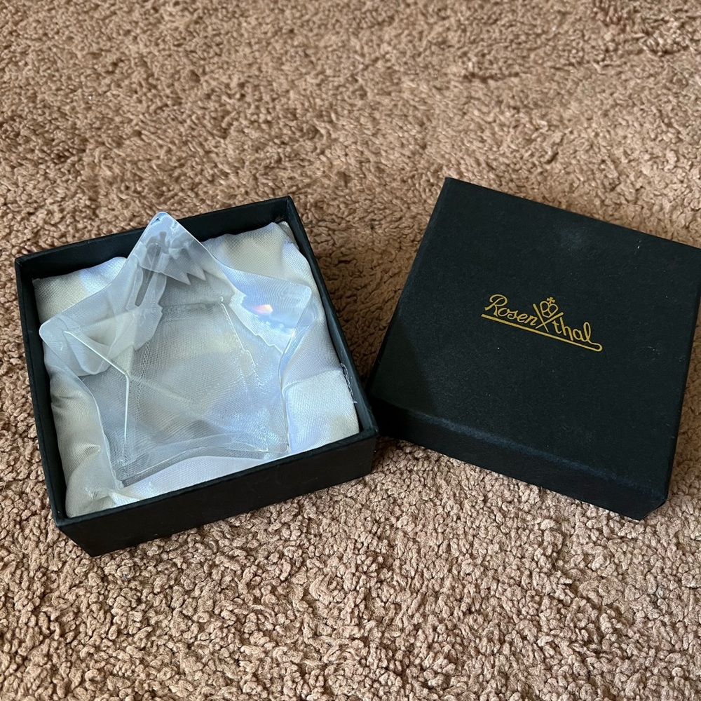 Rosenthal clear crystal paperweight in the shape of a star